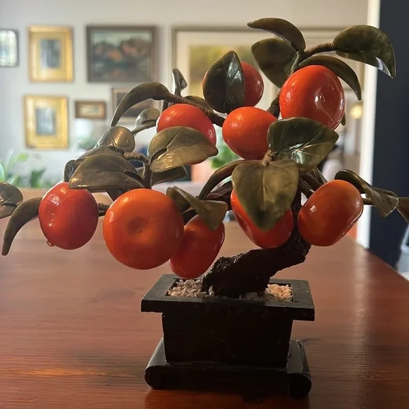 Vintage | Accents | Vintage Mandarin Orange Jadeite Bonsai Tree | Poshmark